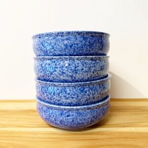 DANSK Vintage Speckled Blue Bowls Set of 4